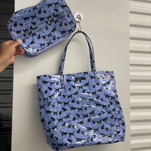 Kate spade cat tote and travel bag